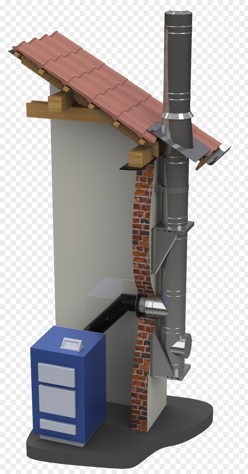 Chimney Condensing Boiler Pipe Exhaust Gas Kaminofen PNG