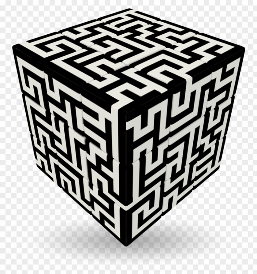 Cube Maze Jigsaw Puzzles V-Cube 7 Rubik's PNG