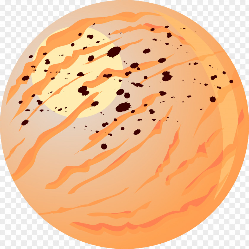 Hand Painted Yellow Coconut Fruit Orange PNG