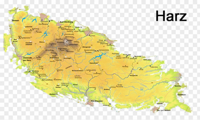 Map Nordhausen Harz National Park Nature ReklameWerkstatt Hahne Brocken PNG