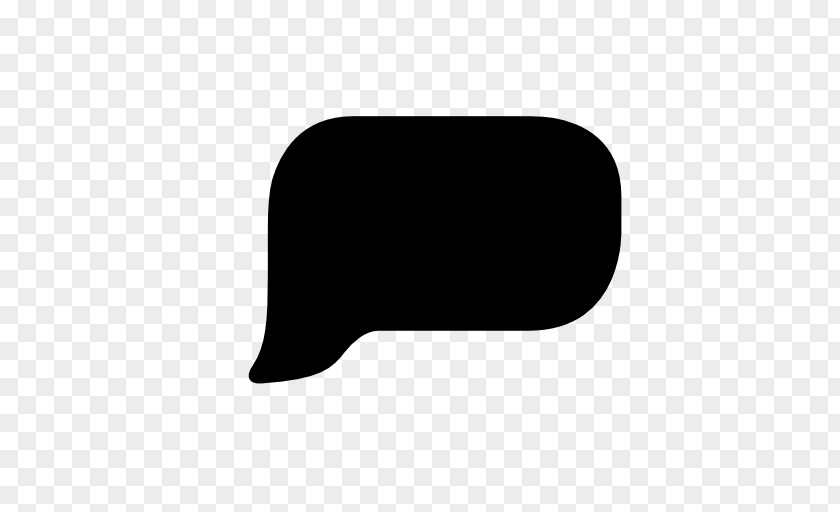 Black Message Box Rectangle Line PNG