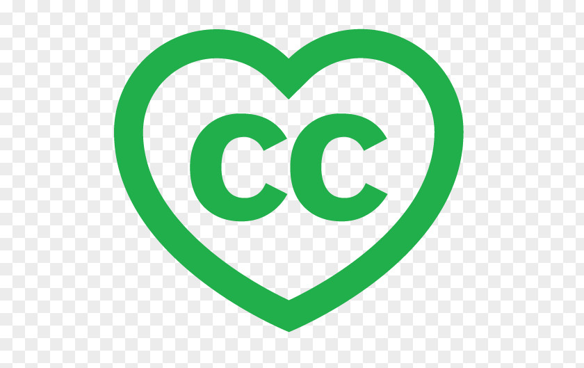 Green Heart Creative Commons License Clip Art PNG