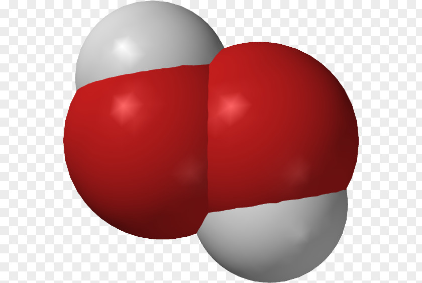 Hydrogen Peroxide Space-filling Model Molecular Molecule PNG