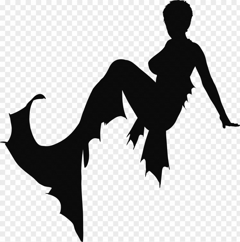 Mermaid Ariel Silhouette Clip Art PNG