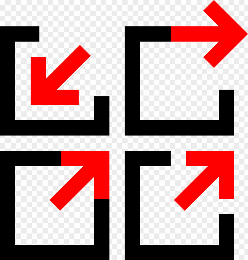 Red Arrows In Each Direction Logo Arrow Clip Art PNG