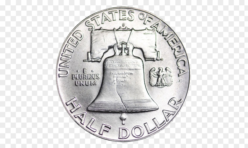 Half Dollar Silver White Coin Medal PNG