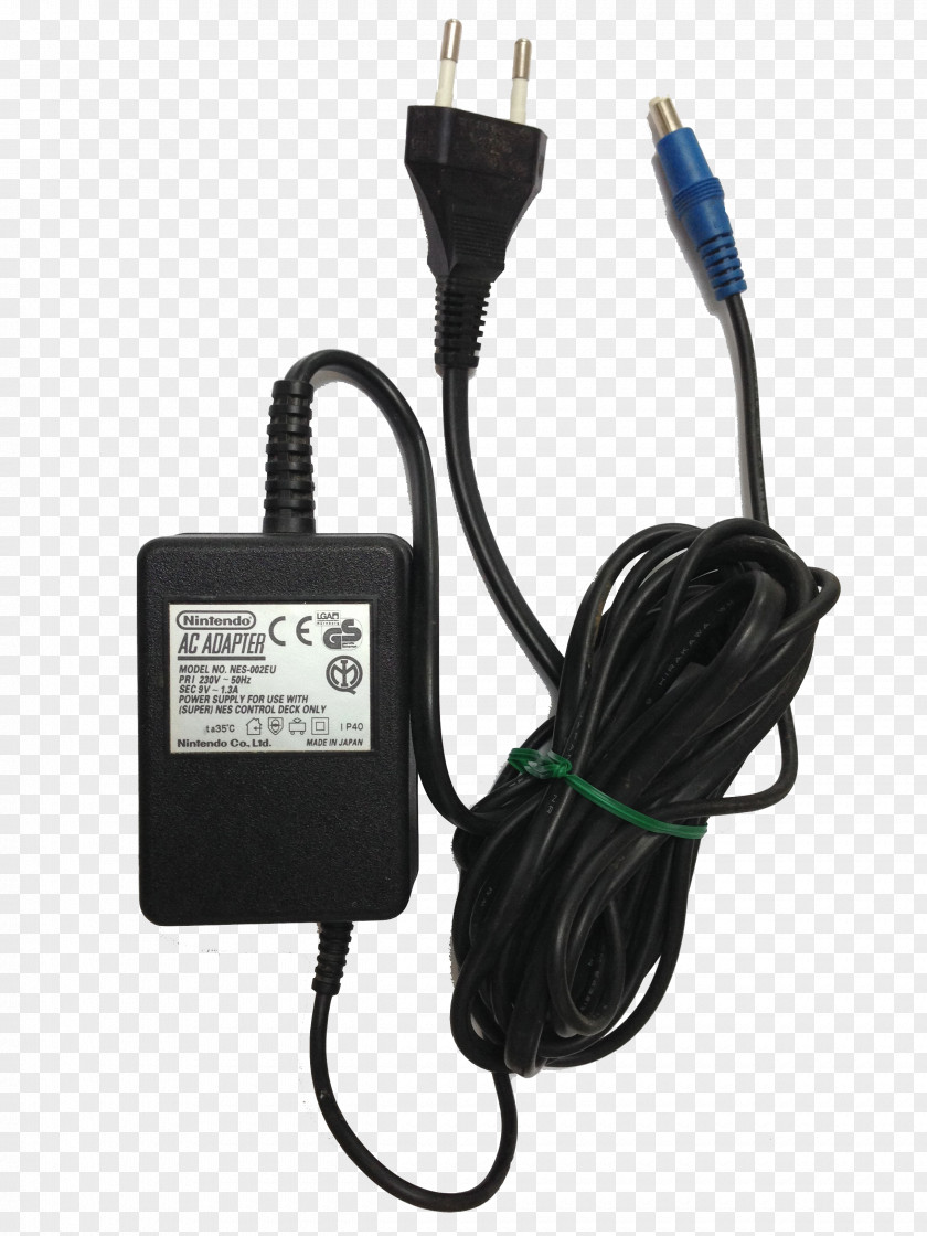 Nintendo NES/SNES AC Adapter / Strömkabel Super Entertainment System PNG