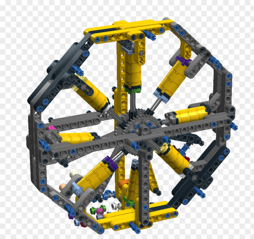 Radial Lego Technic Pneumatics Engine LEGO Digital Designer PNG