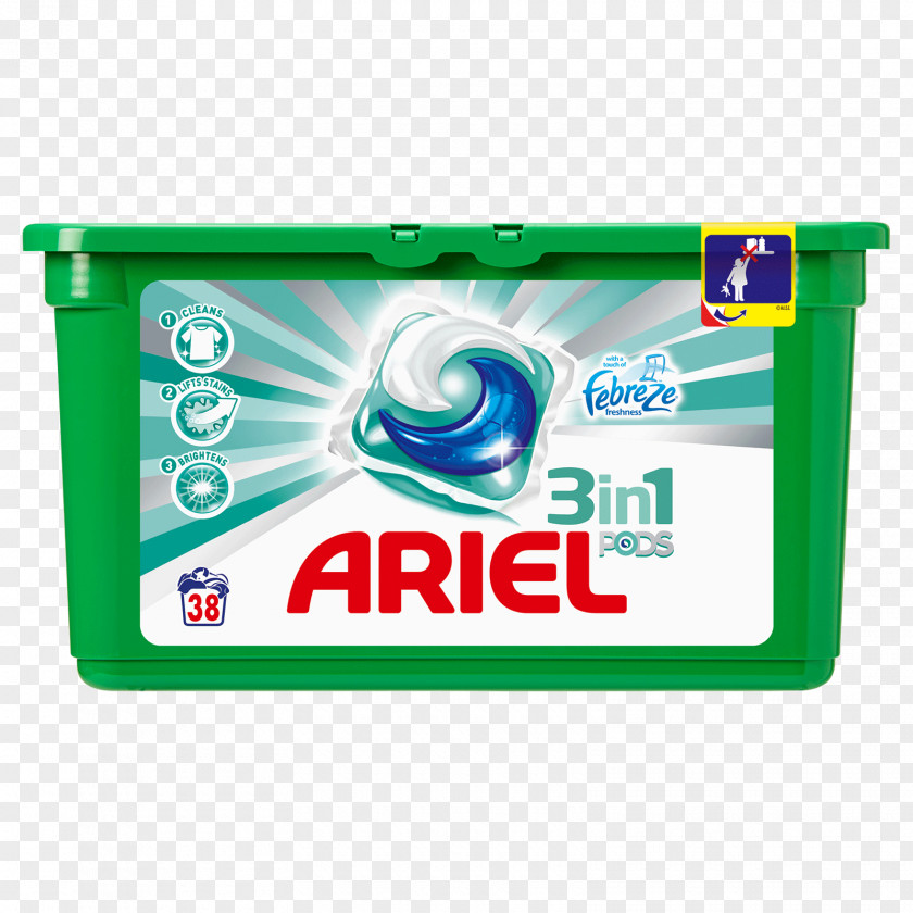 Ariel Laundry Detergent With Downy Fabric Softener Febreze PNG