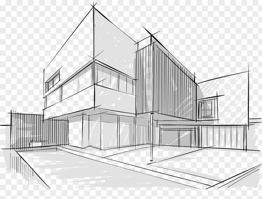Building Architecture Drawing Sketch PNG