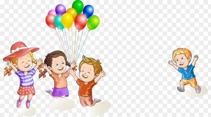 Hand-painted Children's Balloons Pattern Child Clip Art PNG