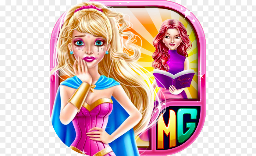 Make Up Woman Barbie Character Animated Cartoon PNG