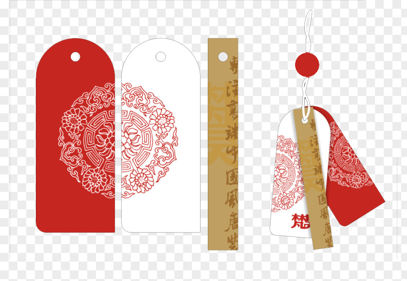 Red And White Tag Pattern PNG