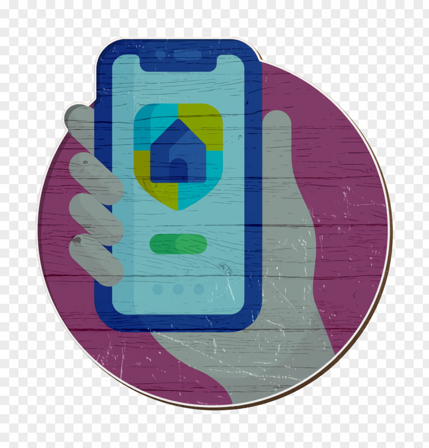 Smart Home Icon Shield Smartphone PNG