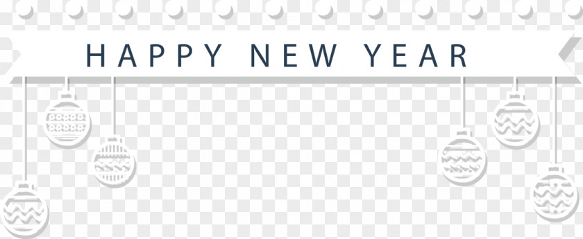 Happy New Year White Brand Logo Font PNG