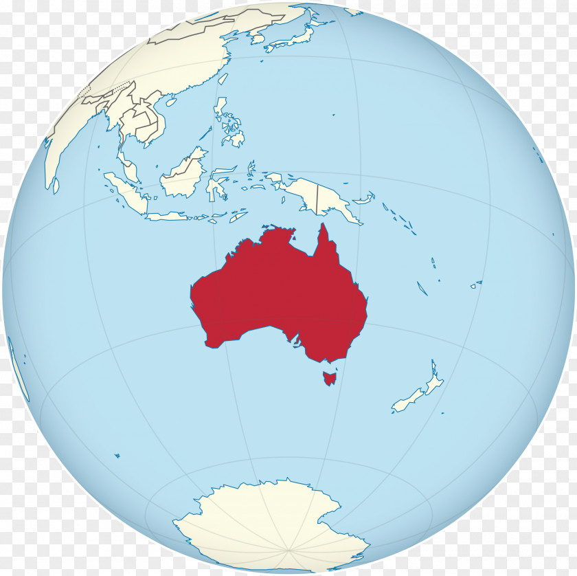 Indoaustralian Plate Geography Of Australia Globe Map PNG