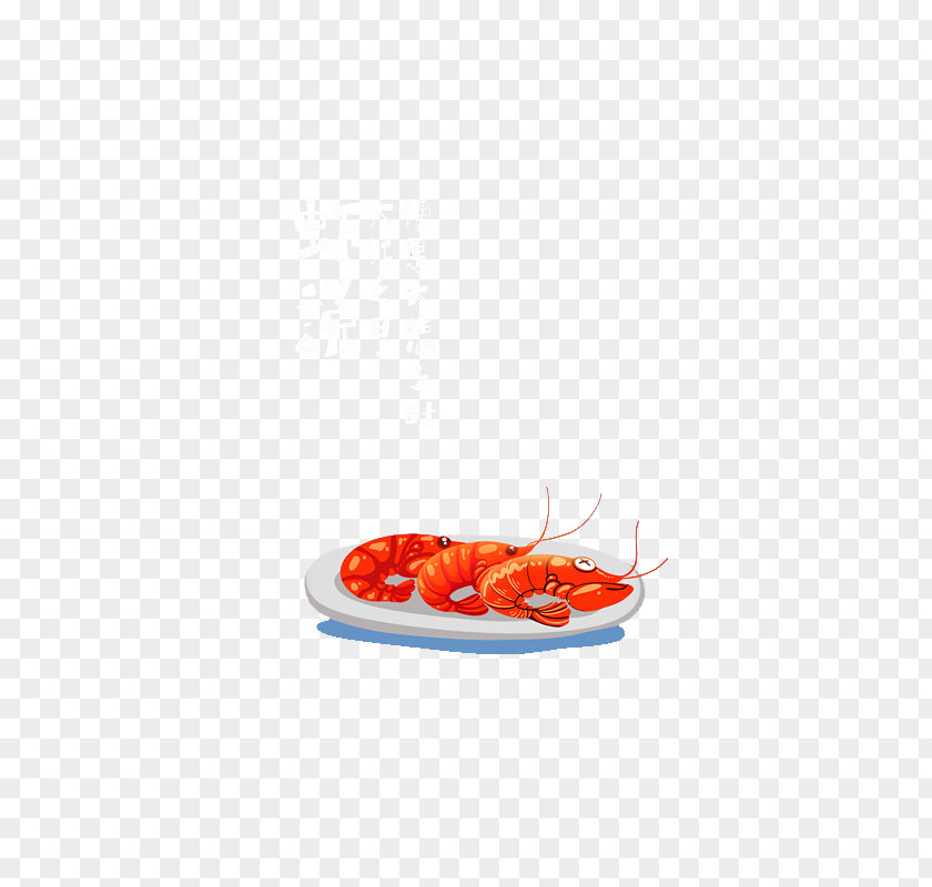 Lobster Red Fruit Pattern PNG