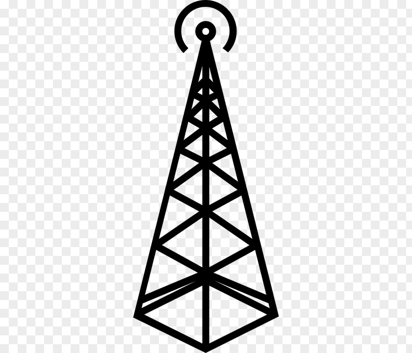 Radio Telecommunications Tower Aerials Cell Site Clip Art PNG