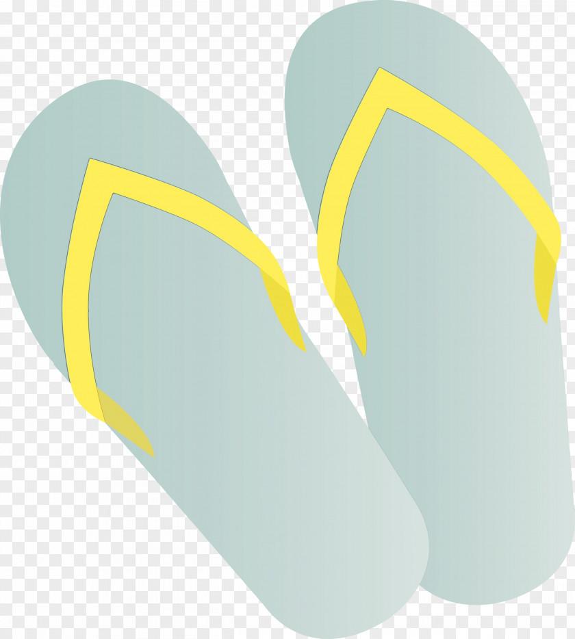 Shoe Flip-flops Yellow Font Line PNG