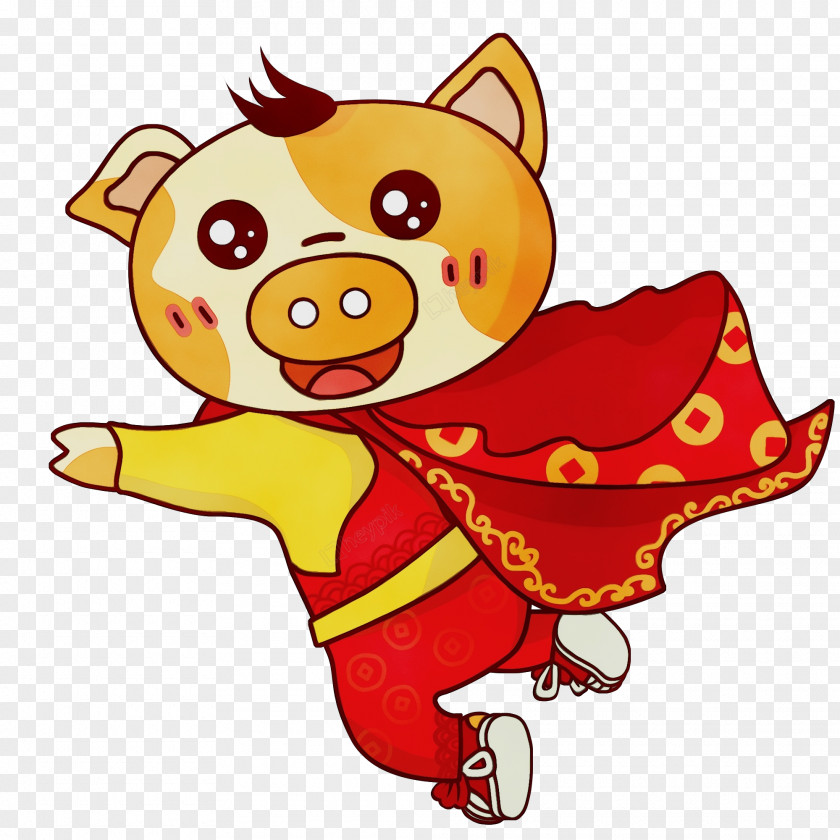 Smile Happy Chinese New Year Cartoon PNG
