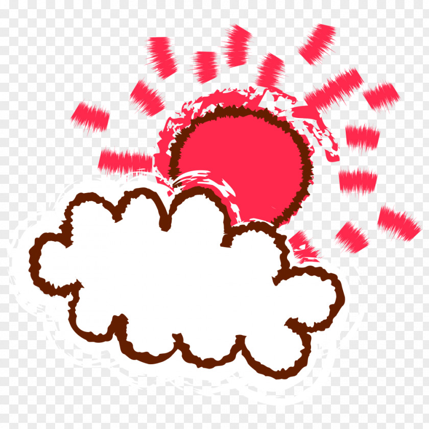 Cartoon Sun Cloud Clip Art PNG