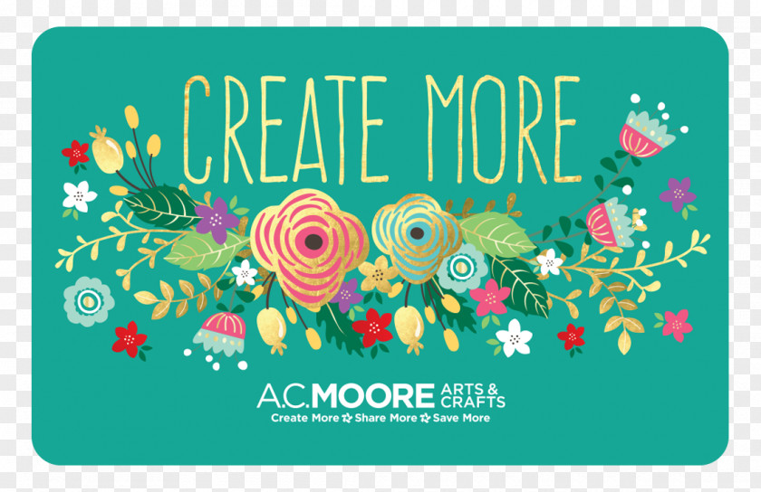 Gift Card Design A.C. Moore Payment Number Credit Coupon PNG