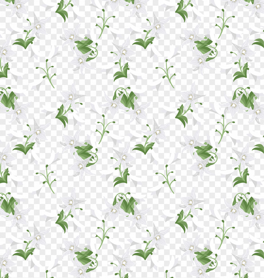 Romantic Lily Pattern PNG