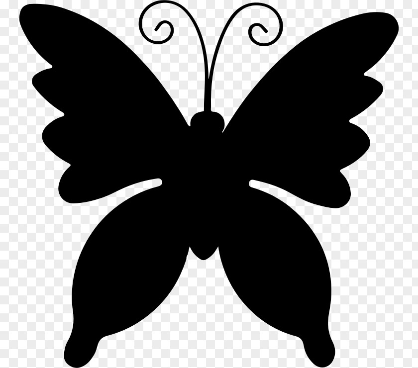 Silhoutte Swallowtail Butterfly Stencil Silhouette PNG