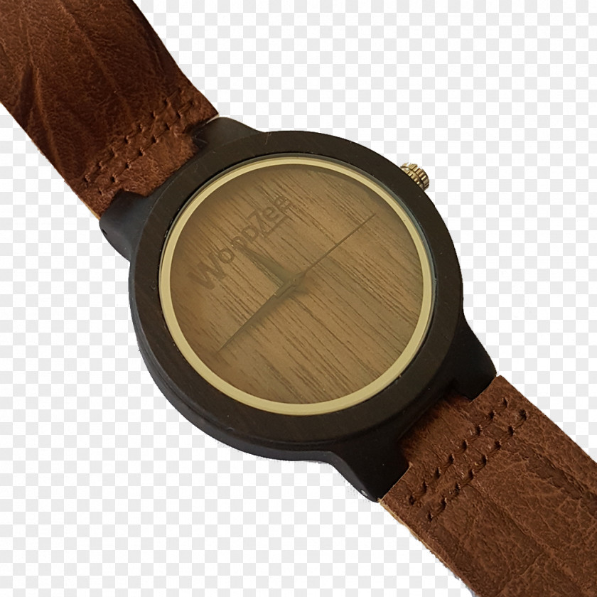 Brown Wood Watch Strap Leather PNG