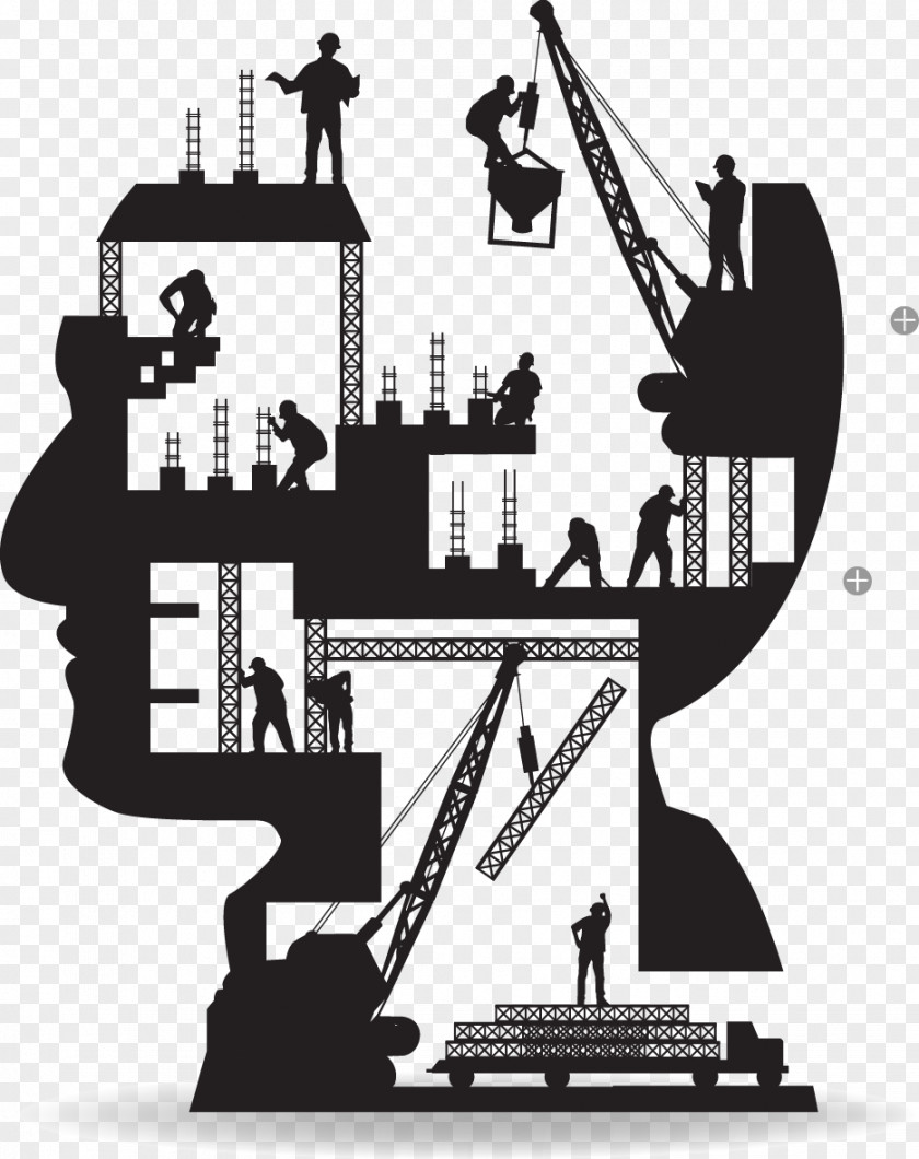 FIG Creative Work Of The Human Brain Architectural Engineering Building Construction Worker Silhouette PNG