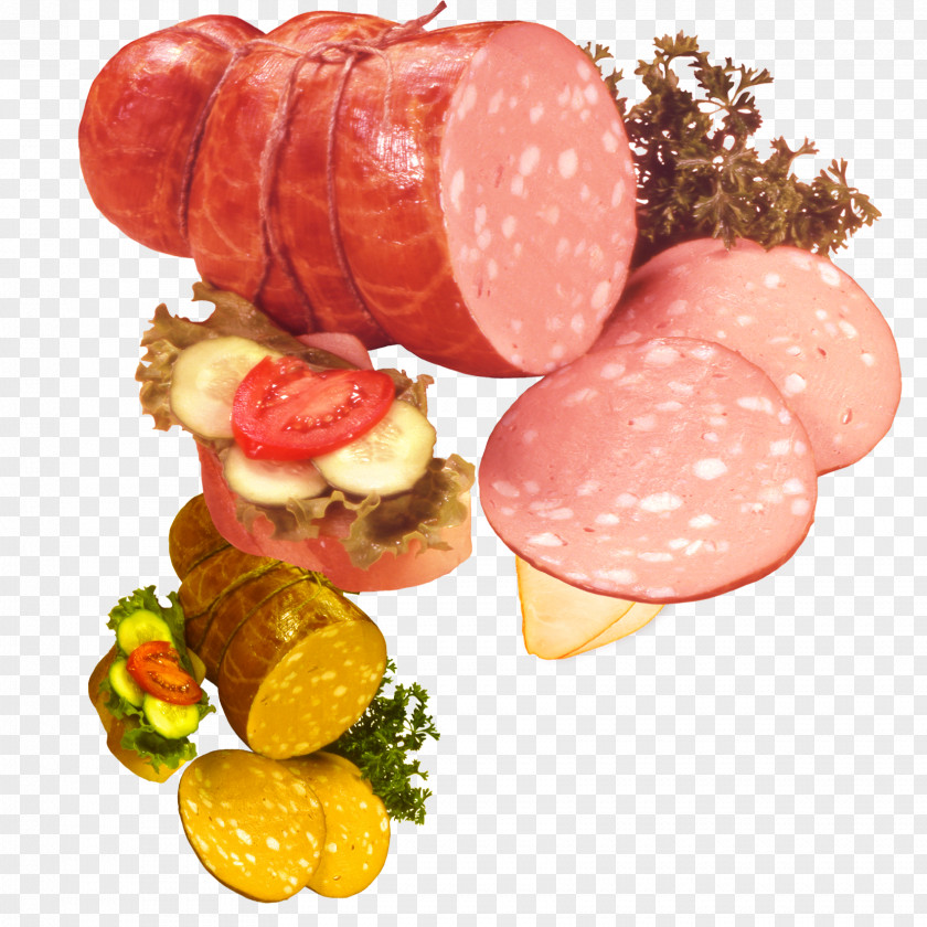 Ham Sausage In Kind Salami Bacon Soppressata Mettwurst PNG