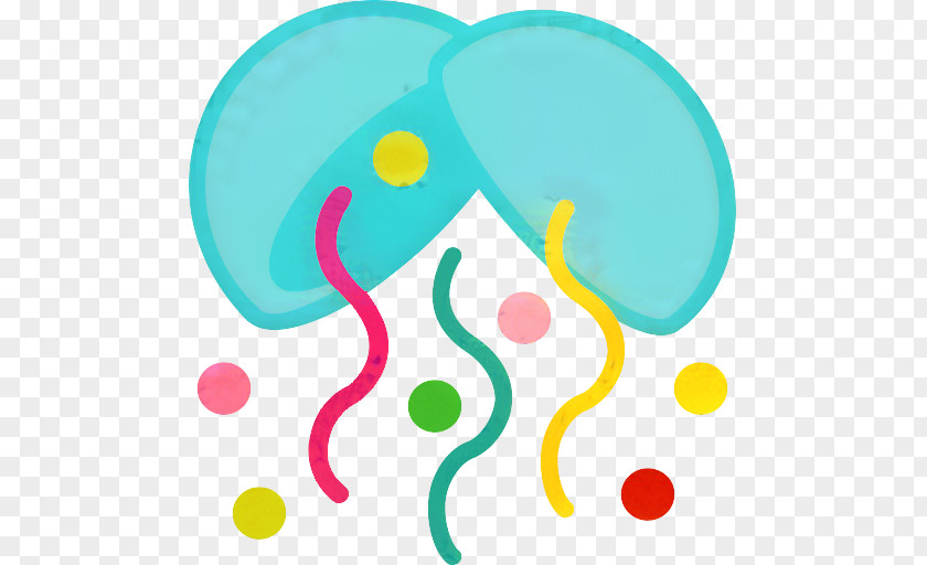 Turquoise Aqua Emoji Confetti PNG