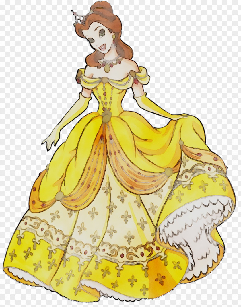 Belle Tiana Disney Princess Ariel Dress PNG