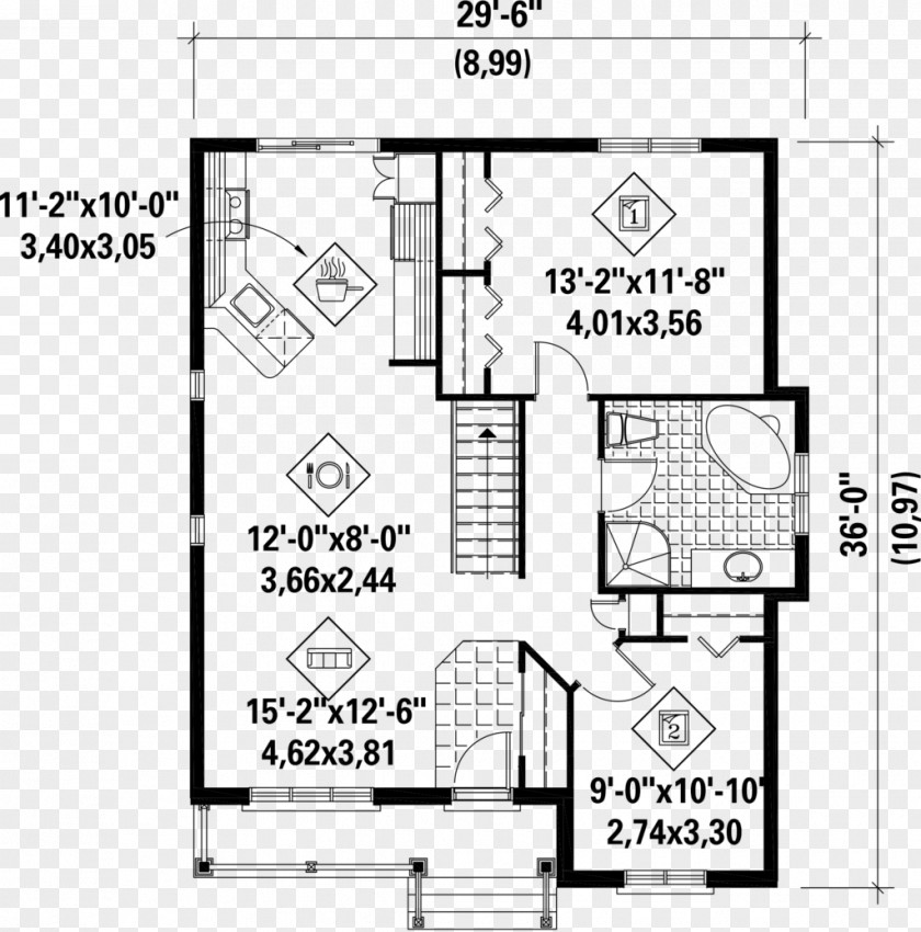 House Plan Cottage Interior Design Services PNG