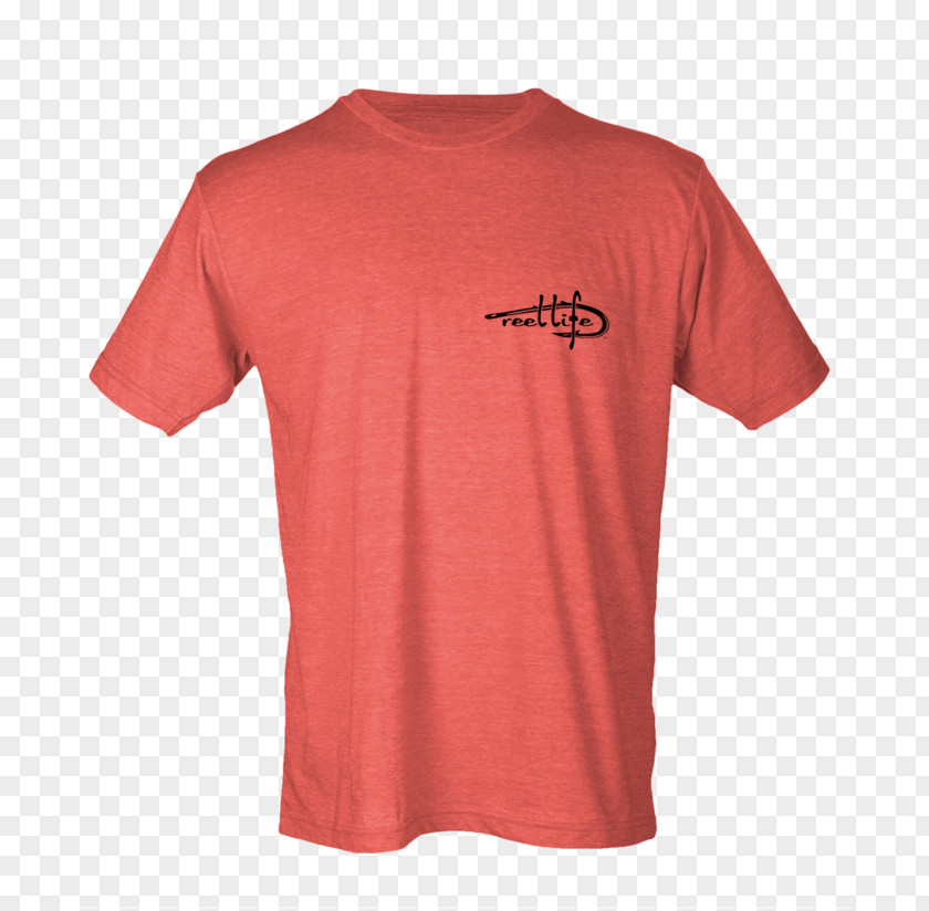 T-shirt Sleeve Red Scoop Neck PNG