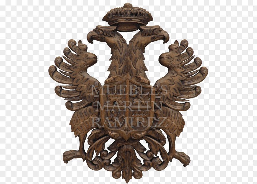 Antique Wood Carving Coat Of Arms Heraldry Crest PNG