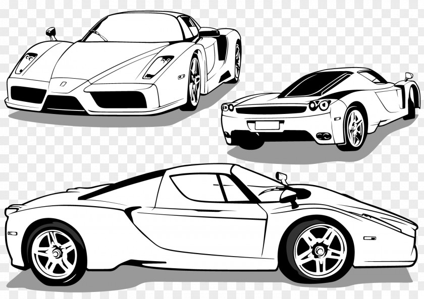 Cartoon Sports Car Vector Graphics Vehicle Illustration PNG