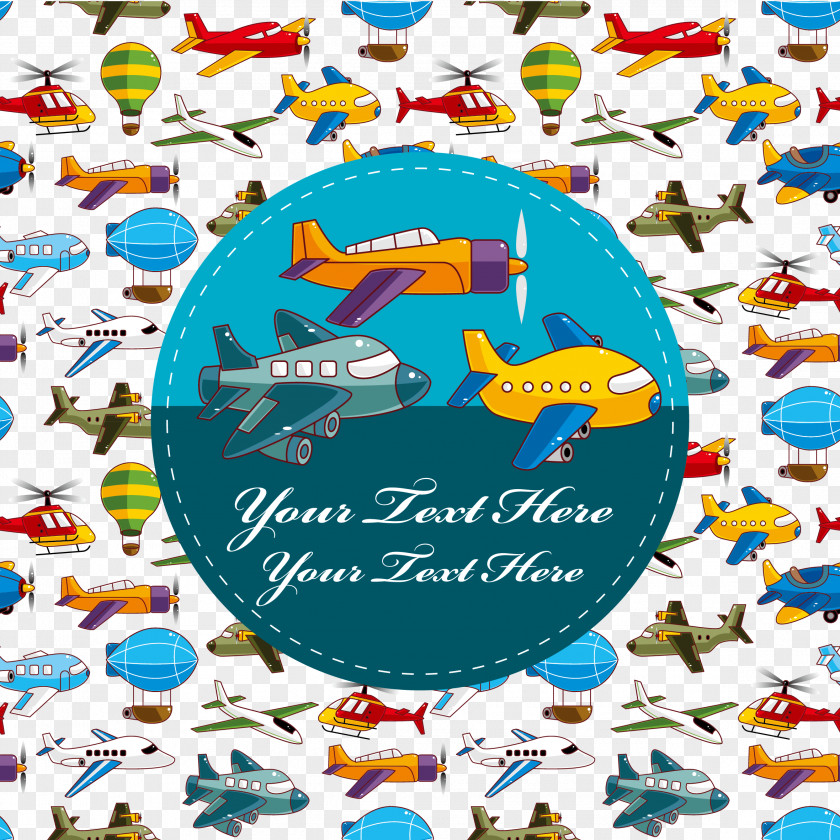 Cartoon Toy Packaging Shading Airplane Illustration PNG