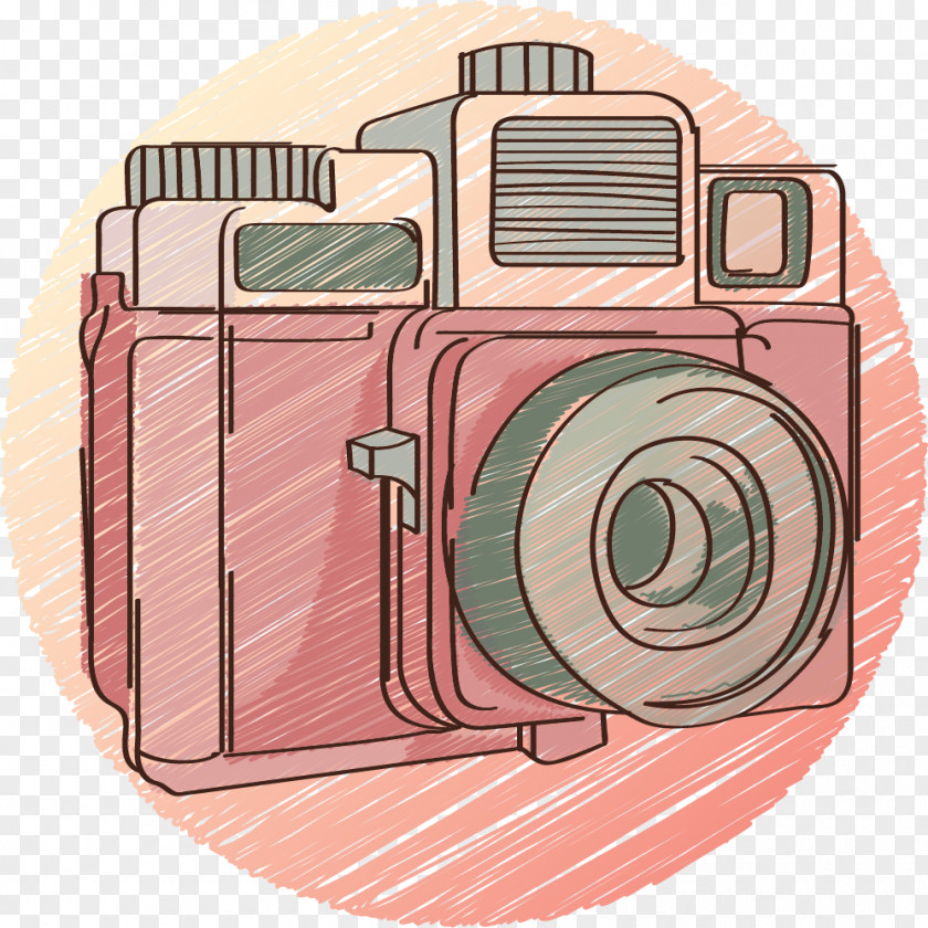 Vector Hand-painted Vintage Camera Photography Photographer PNG