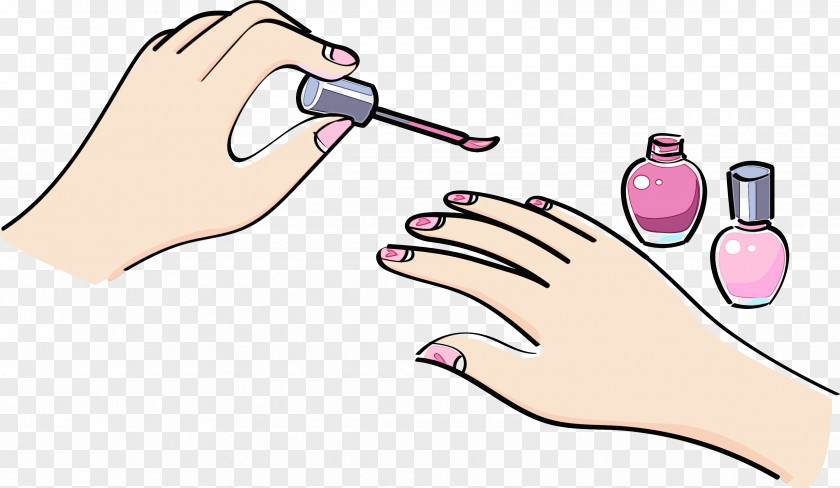 Bottle Magenta Nail Polish PNG