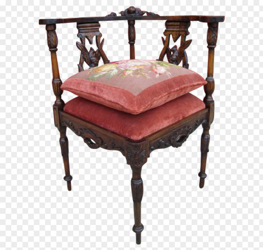 Carved Exquisite Chair Table Antique Furniture Upholstery PNG