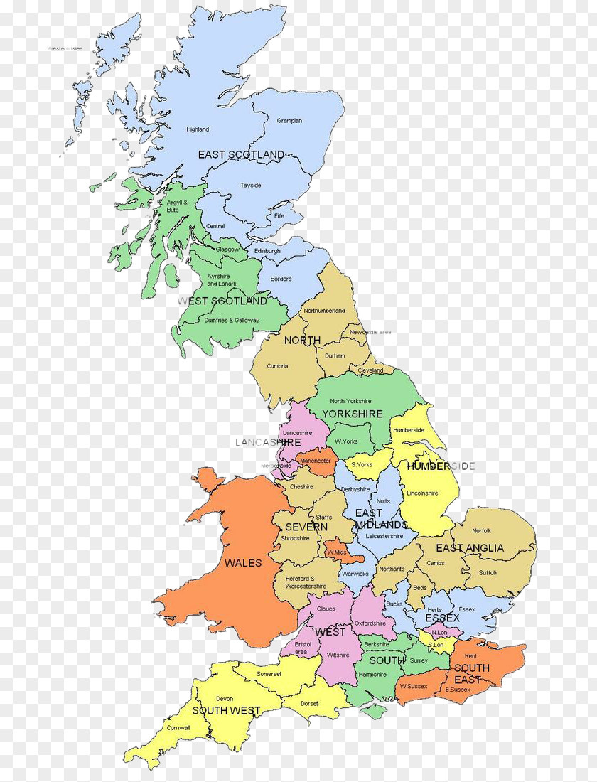 English United Kingdom Map Wales Regions Of England Counties The PNG