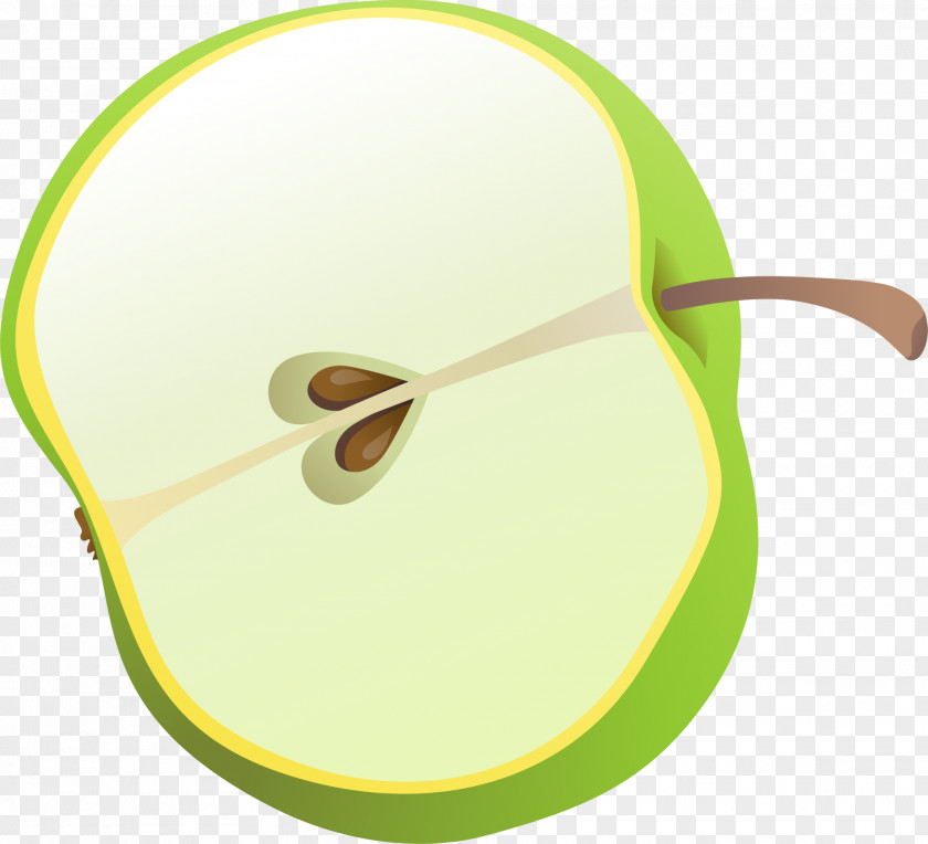 Green Cartoon Apple Auglis Fruit PNG