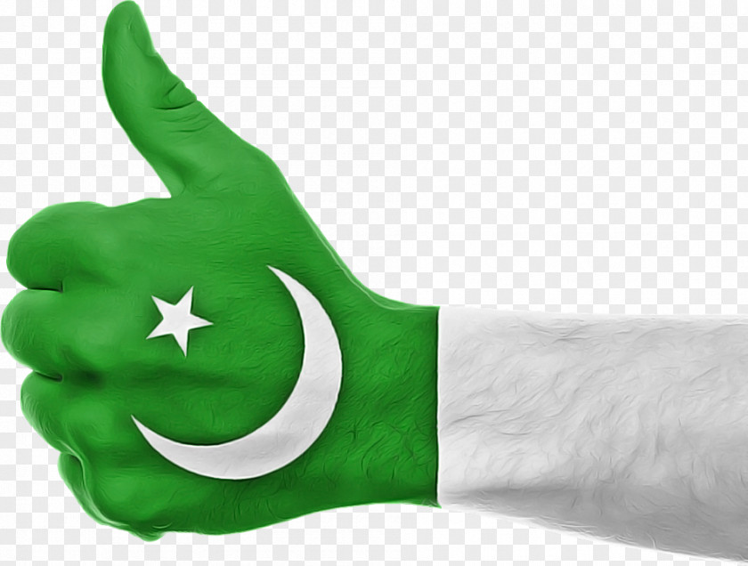 Green Flag Finger Hand Wrist PNG