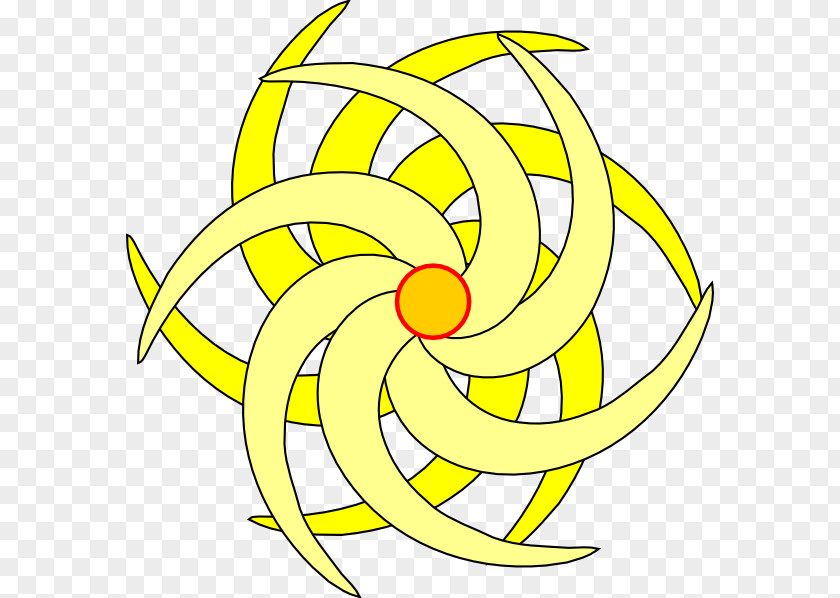 Yellow Spiral Cliparts Flower Clip Art PNG