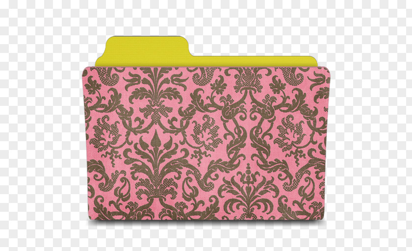 Folder Damask Rose Pink Visual Arts Paisley Pattern PNG