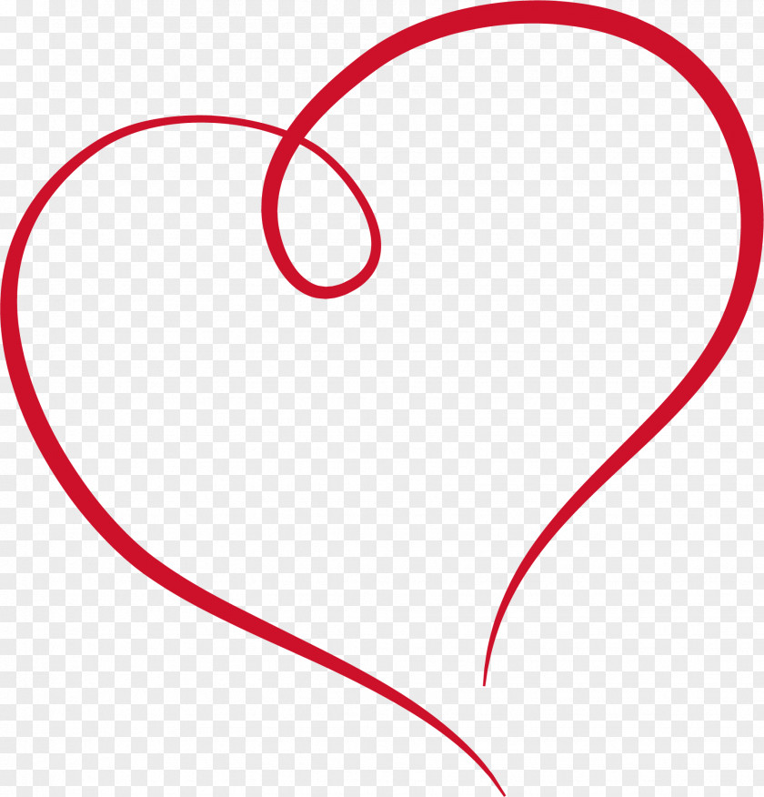 Heart Stroke Line Point Angle Red PNG