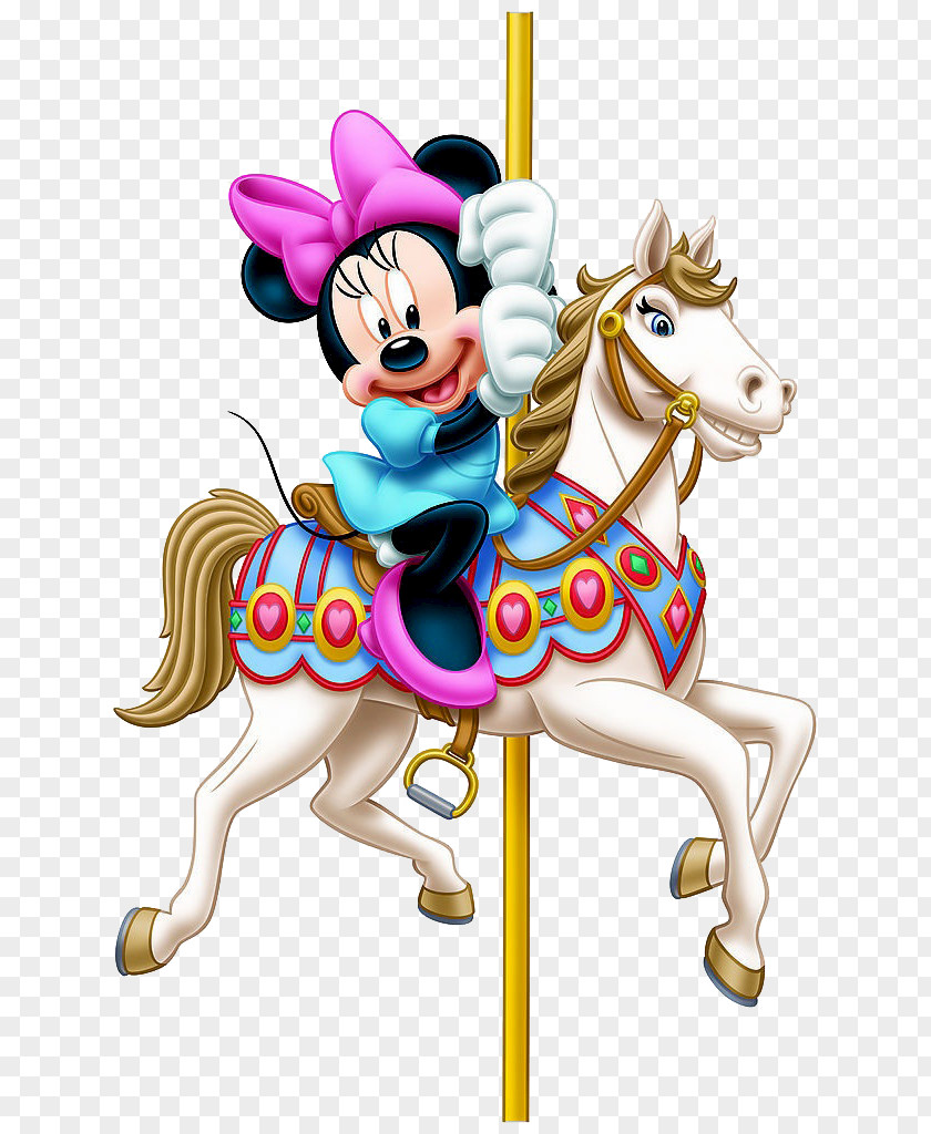 Carousel Minnie Mouse Mickey Donald Duck Clip Art PNG