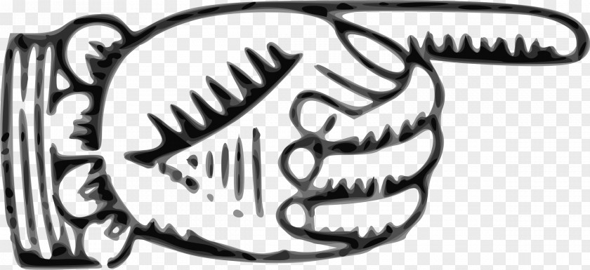 Tribal Arrow Line Art Finger Clip PNG