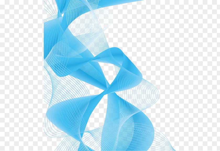 Vector Wave Blue Euclidean Wind PNG
